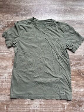 Life Is Good Short Sleeve Crew Tee in Olive